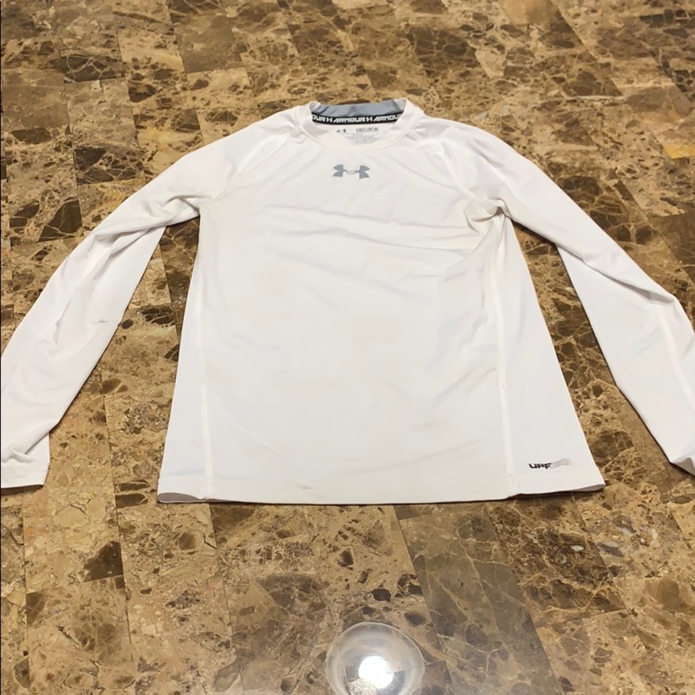 Youth Medium long sleeve white under Armour